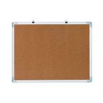 Double-Sided Bulletin Board with Felt & Cork Surfaces and Aluminum Frame 60*45cm