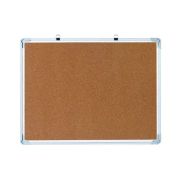 Double-Sided Bulletin Board with Felt & Cork Surfaces and Aluminum Frame 60*45cm